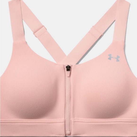 Under Armour Eclipse High Zip Sports Bra 32D Pink - Picture 4 of 6